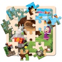 Máša a Medvěd puzzle s kozlíkem 20x20cm [5]